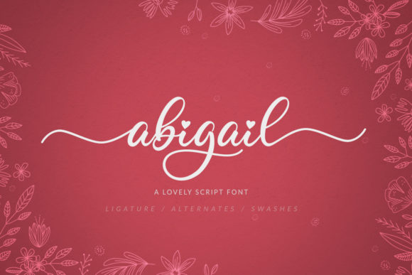 Abigail Font: A Romantic Typeface for Crafters