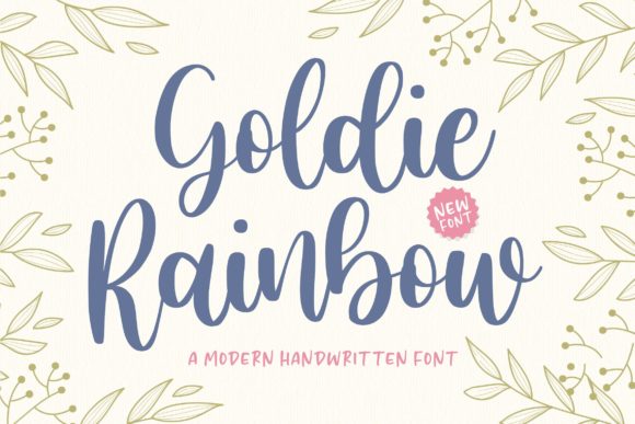Goldie Rainbow: A Handwritten Font for Makers