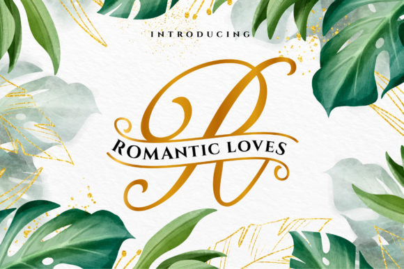 Romantic Loves Monogram: A Handwritten Font for Makers