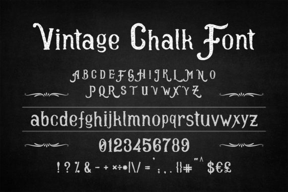 Vintage Chalk: A Handwritten Font for Digital Charm